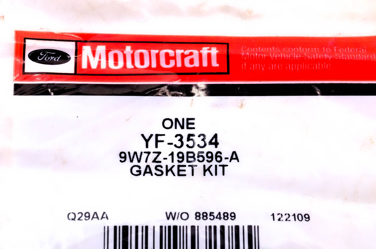 Motorcraft YF-3534, 9W7Z-19B596-A A/C Gasket Kit NOS