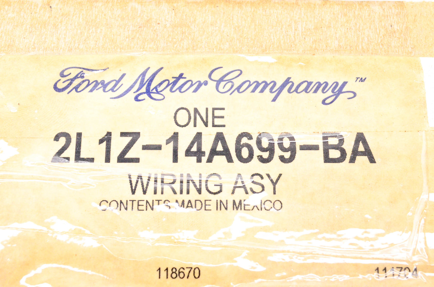 New OEM Ford 2L1Z-14A699-BA Seat Wiring Assembly NOS