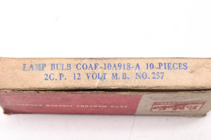 New OEM Ford C0AF-10A918-A, COAF-10A918-A Lamp Bulb 12V Qty 10 NOS
