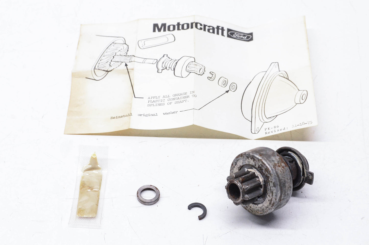 Motorcraft SD-302, D6PZ-11350-B Starter Drive Kit NOS