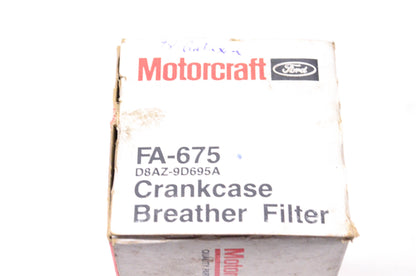 Motorcraft FA-675, D8AZ-9D685-A, D8AE-9D696 Crankcase Breather Filter NOS