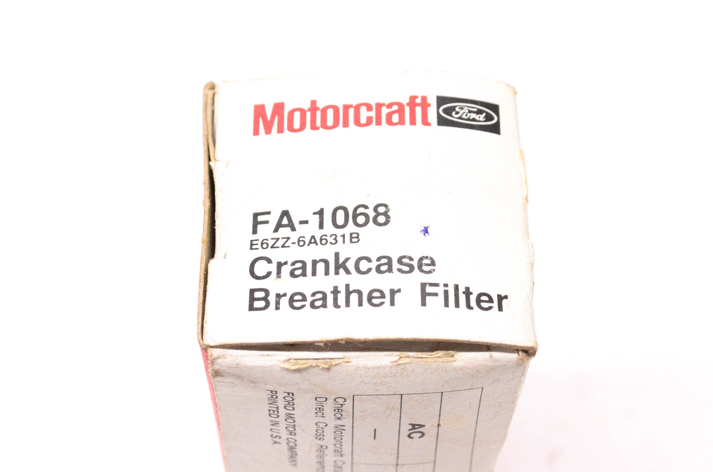 Motorcraft FA-1068, E6ZZ-6A631-B Crankcase Breather Filter NOS