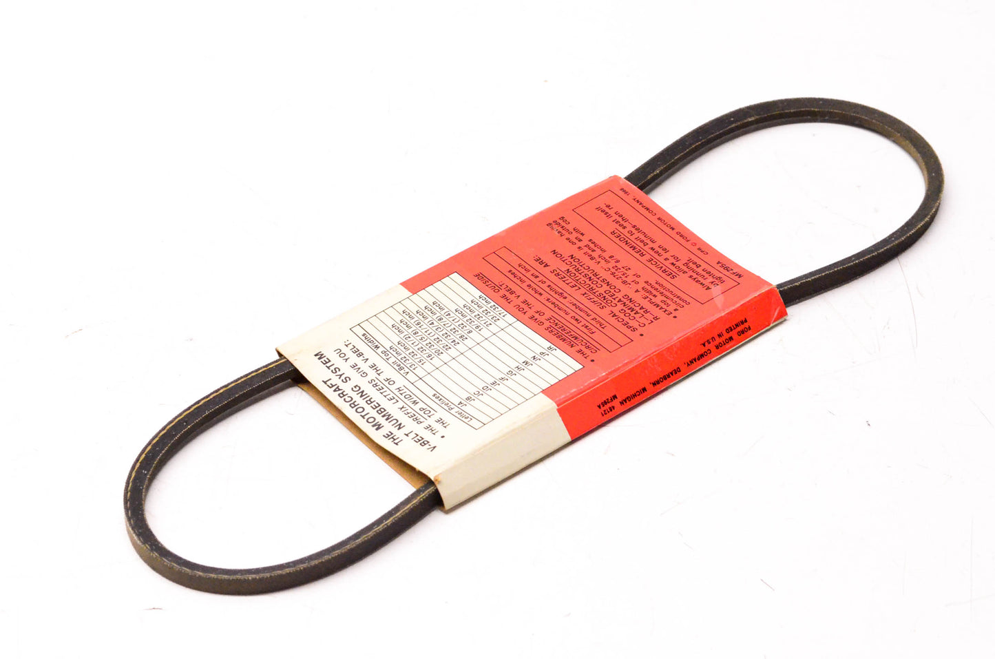 Motorcraft JH-311, D7PZ-8620-F Pacesetter Automotive V-Belt NOS