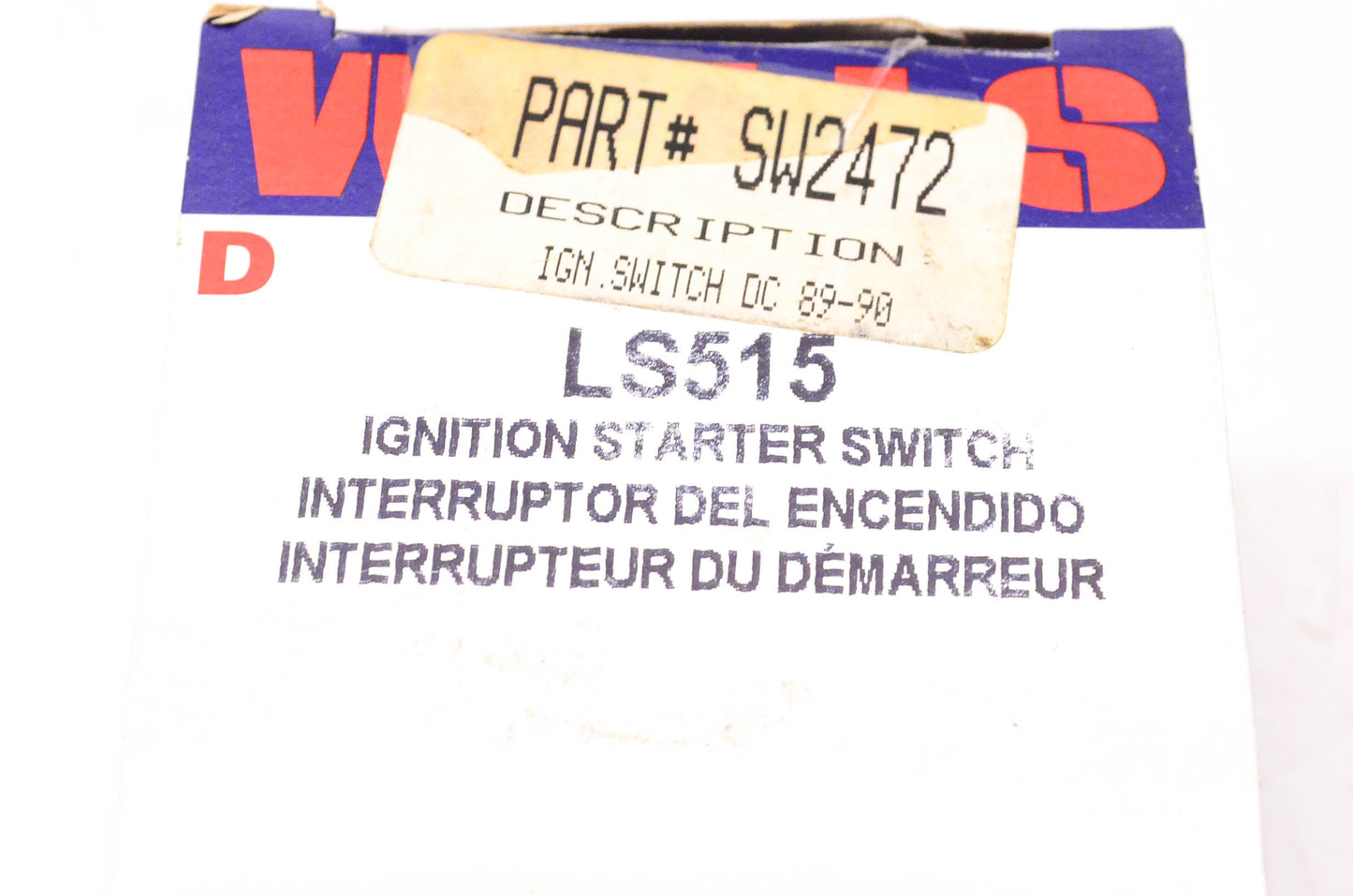 Wells LS515, SW-2472 Ignition Starter Switch NOS