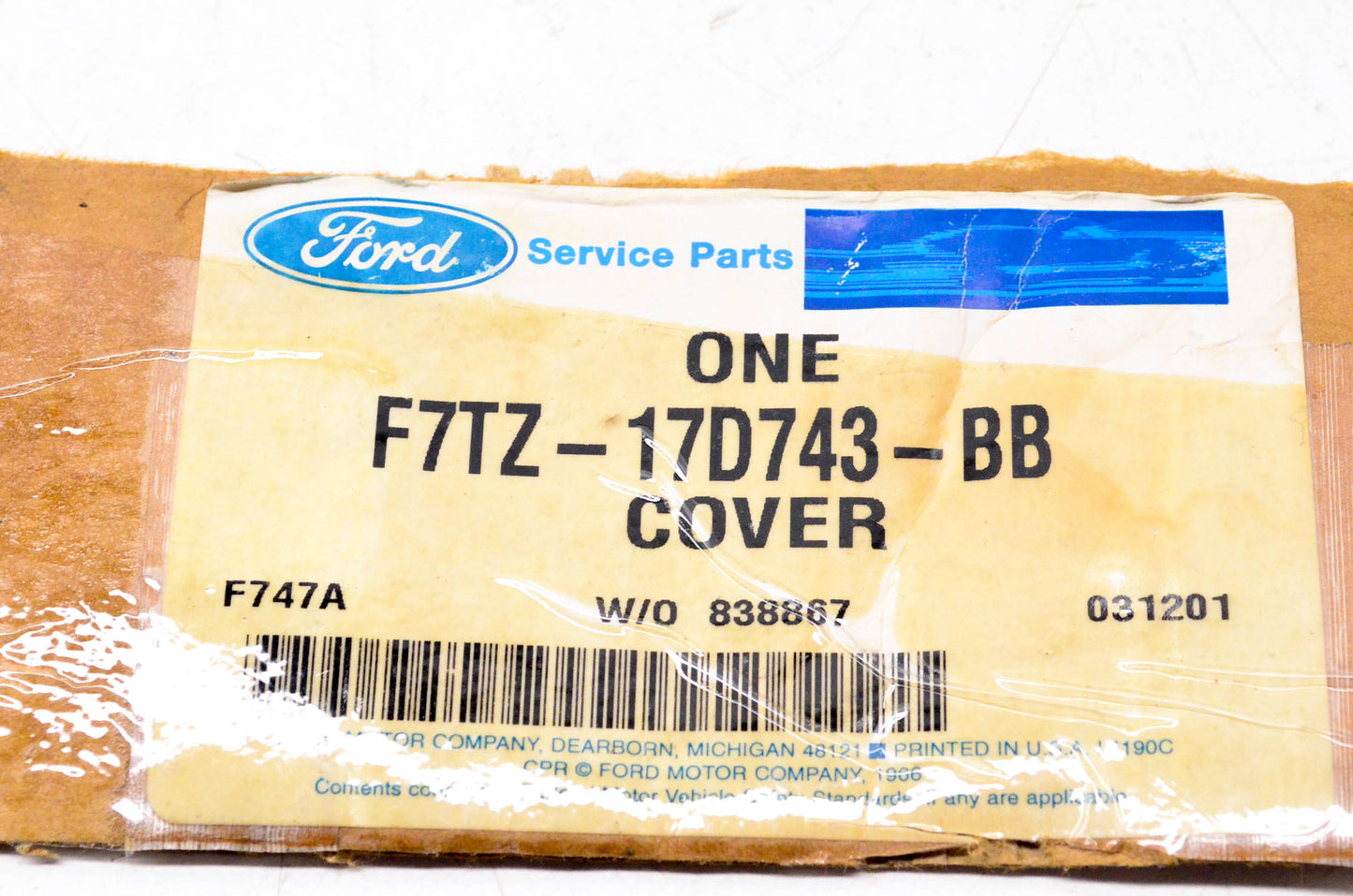 New OEM Ford F7TZ-17D743-BB Mirror Cover NOS