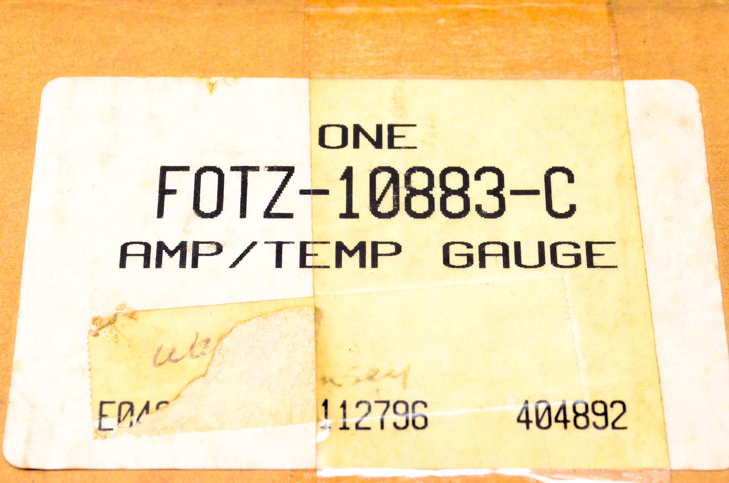 New OEM Ford FOTZ-10883-C, F0TZ-10883-C Battery & Temperature Gauge Assembly NOS