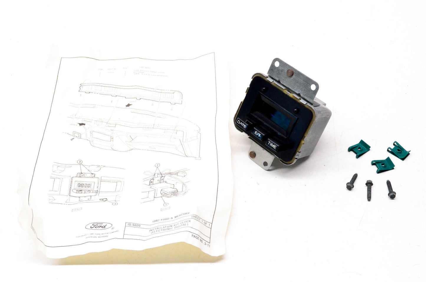 New OEM Ford E2AZ-15A000-A Digital Clock Kit NOS