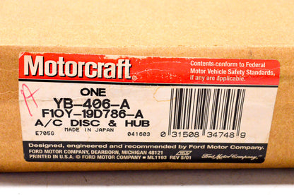 Motorcraft YB-406-A, F10Y-19D786-A, F1OY-19D786-A A/C Disc & Hub NOS