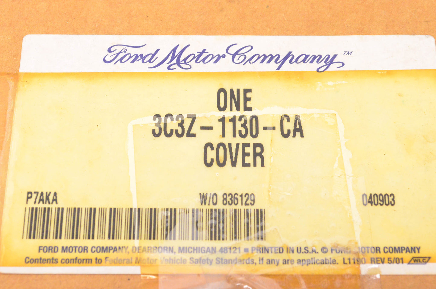 New OEM Ford 3C3Z-1130-CA Wheel Center Hub Cap NOS