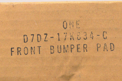 New OEM Ford D7DZ-17K834-C Front Left Bumper Pad NOS