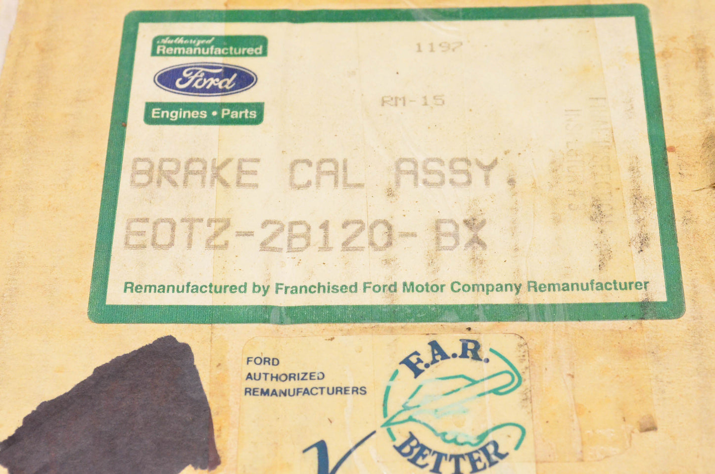 New OEM Ford EOTZ-2B120-BX, E0TZ-2B120-BX Remanufactured Brake Caliber Assembly NOS