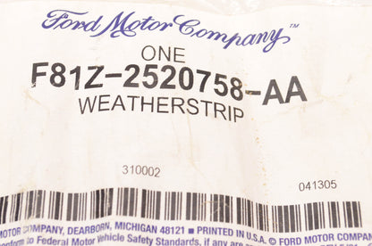 New OEM Ford F81Z-2520758-AA Front Door Weatherstrip NOS
