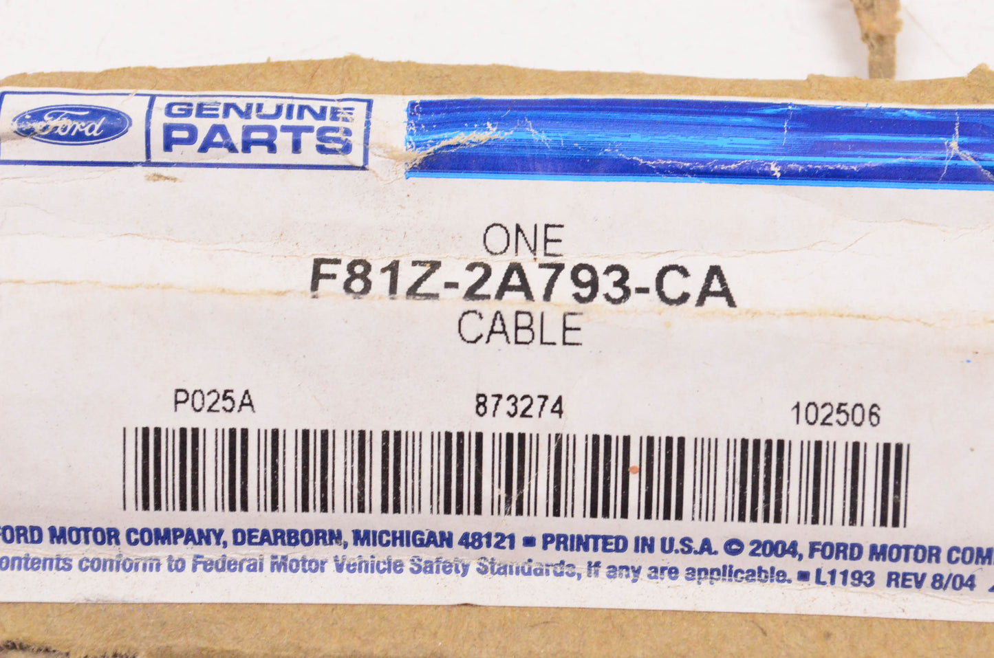 New OEM Ford F81Z-2A793-CA Intermediate Parking Cable NOS
