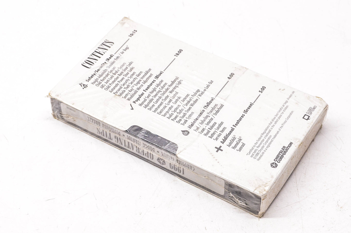Chrysler Corporation 04760853AC Chrysler Cirrus Dodge Plymouth Operating Tips