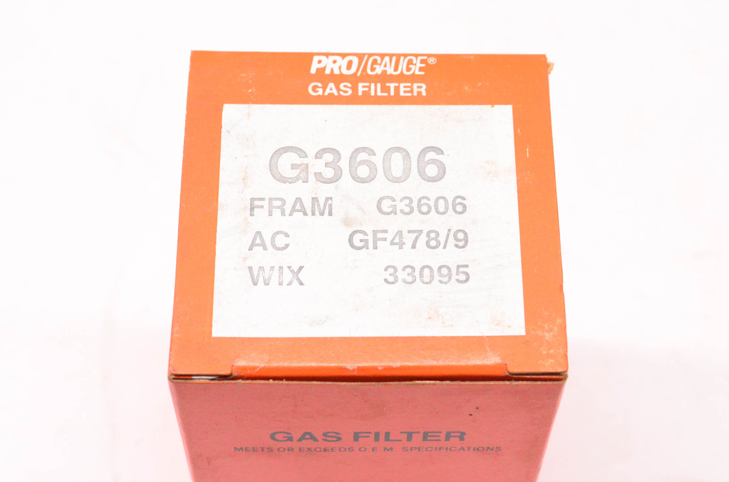 Pro Gauge G3606, GF478/9, 33095 Gas Filter NOS