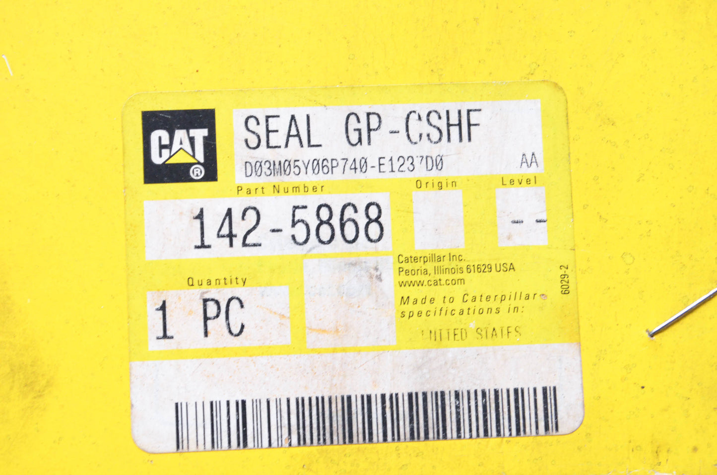 CAT 142-5868 Engine Main Seal NOS