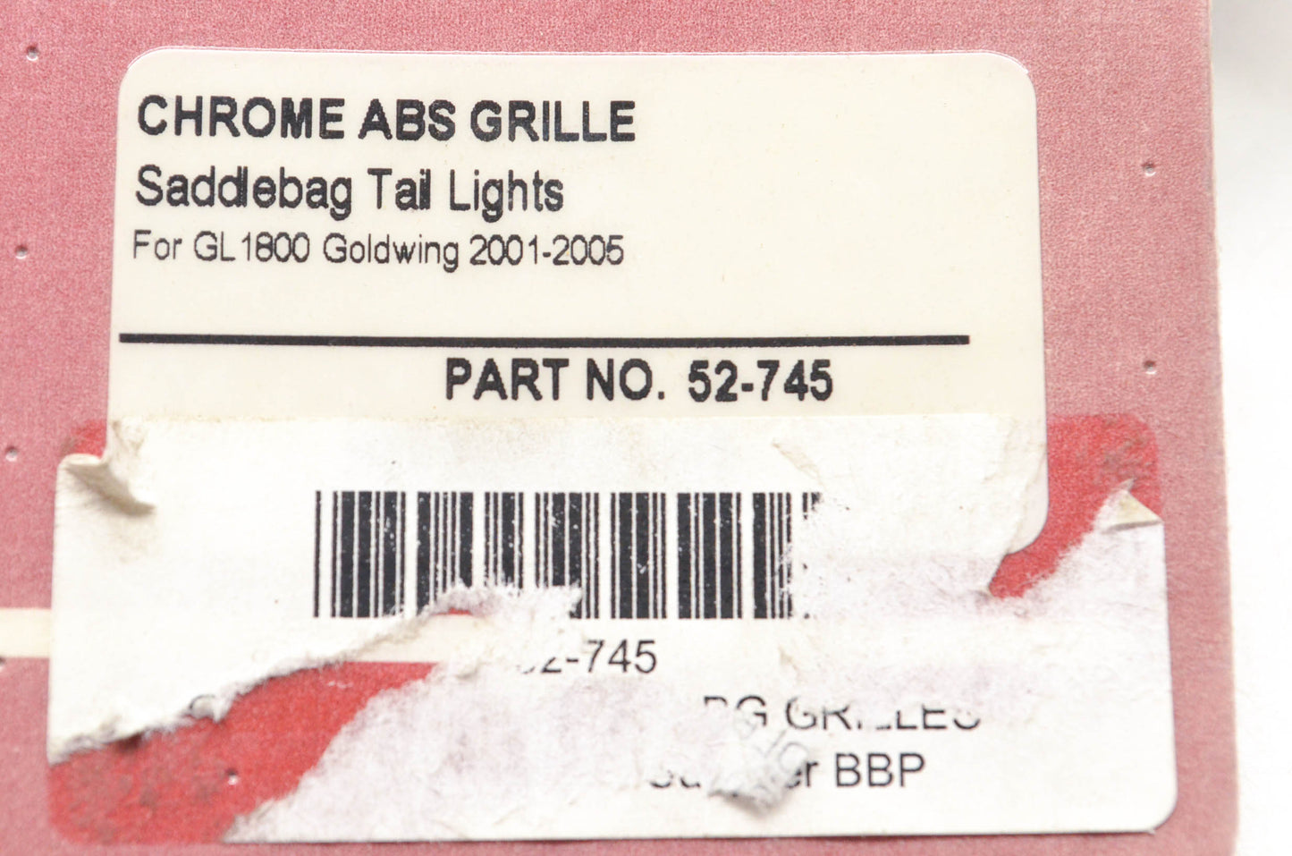 Show Chrome 52-745 Saddlebag Tail Light Grills NOS