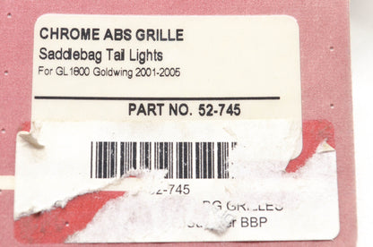 Show Chrome 52-745 Saddlebag Tail Light Grills NOS