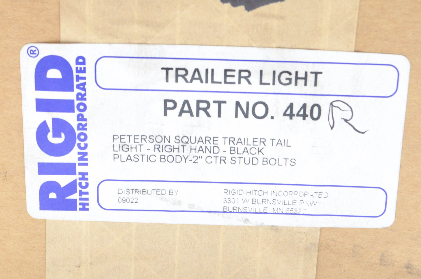 Peterson 440 Trailer Light Assembly Right Hand NOS