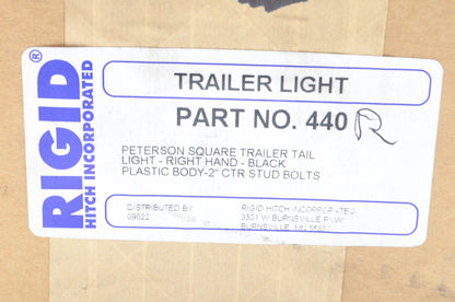 Peterson 440 Trailer Light Assembly Right Hand NOS