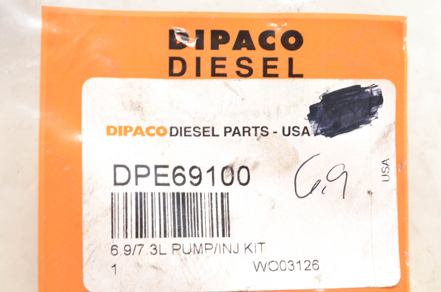 Dipaco Diesel DPE69100 Injector Pump Kit NOS