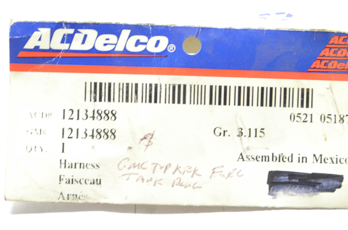 AcDelco 12134888, 4888 Harness NOS