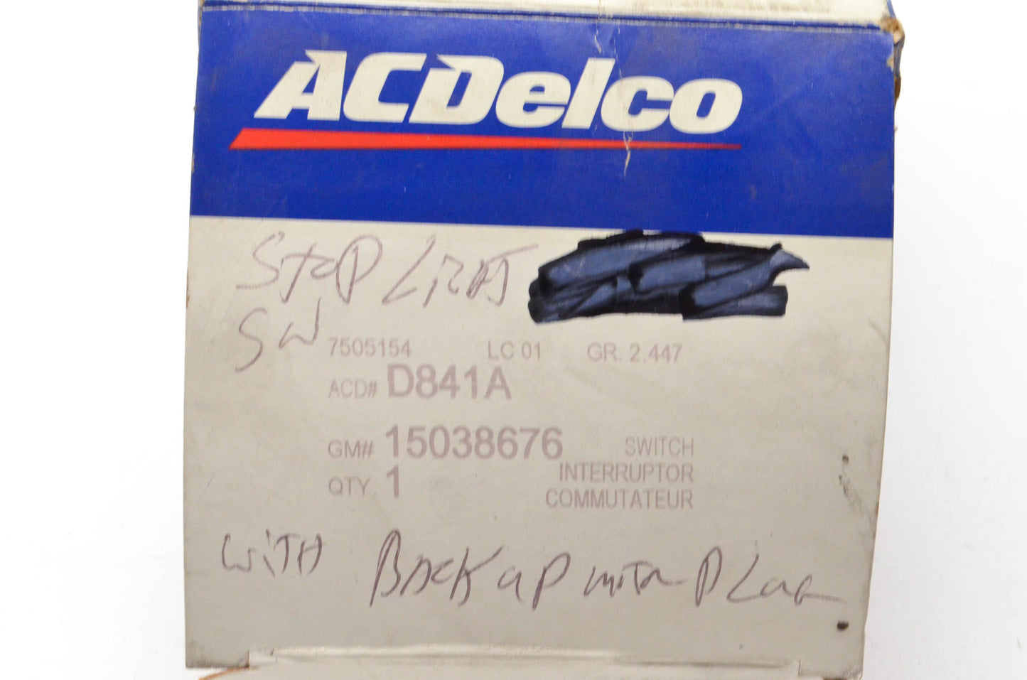 AcDelco 15038676 Stop Lamp Switch Assembly NOS