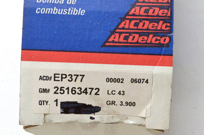 AcDelco EP377, 25163472 Electric Fuel Pump Kit NOS