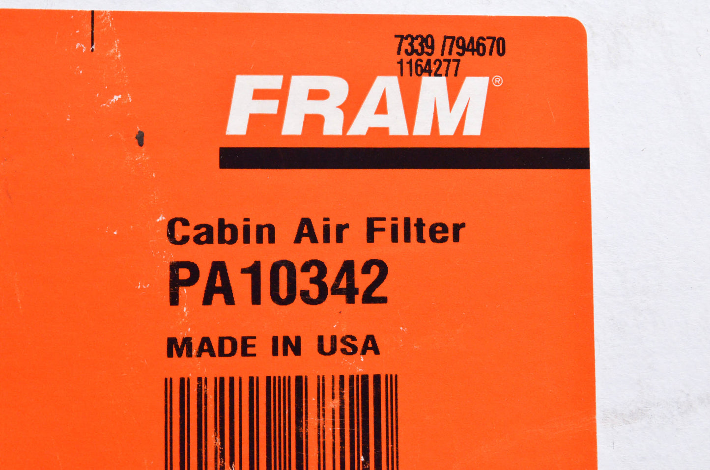 FRAM PA10342 Cabin Air Filter NOS