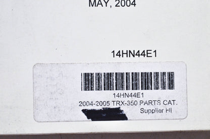 New OEM Honda 14HN44E1 04-05 Rancher 350 Parts Catalog TRX350FE FM TE TM NOS