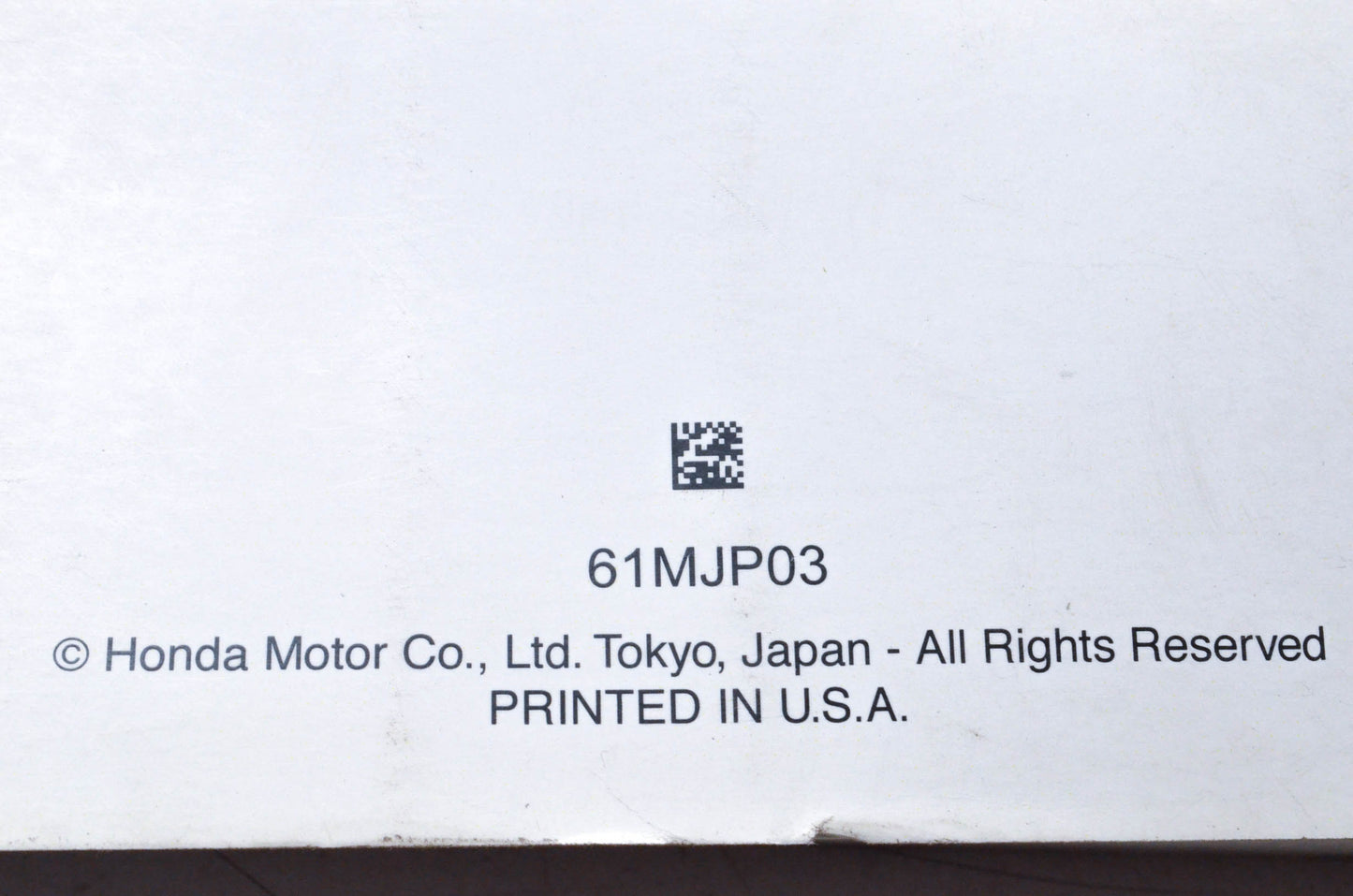 New OEM Honda 61MJP03 CRF1000 L/LD/L2/L2D Service Manual Africa Twin NOS