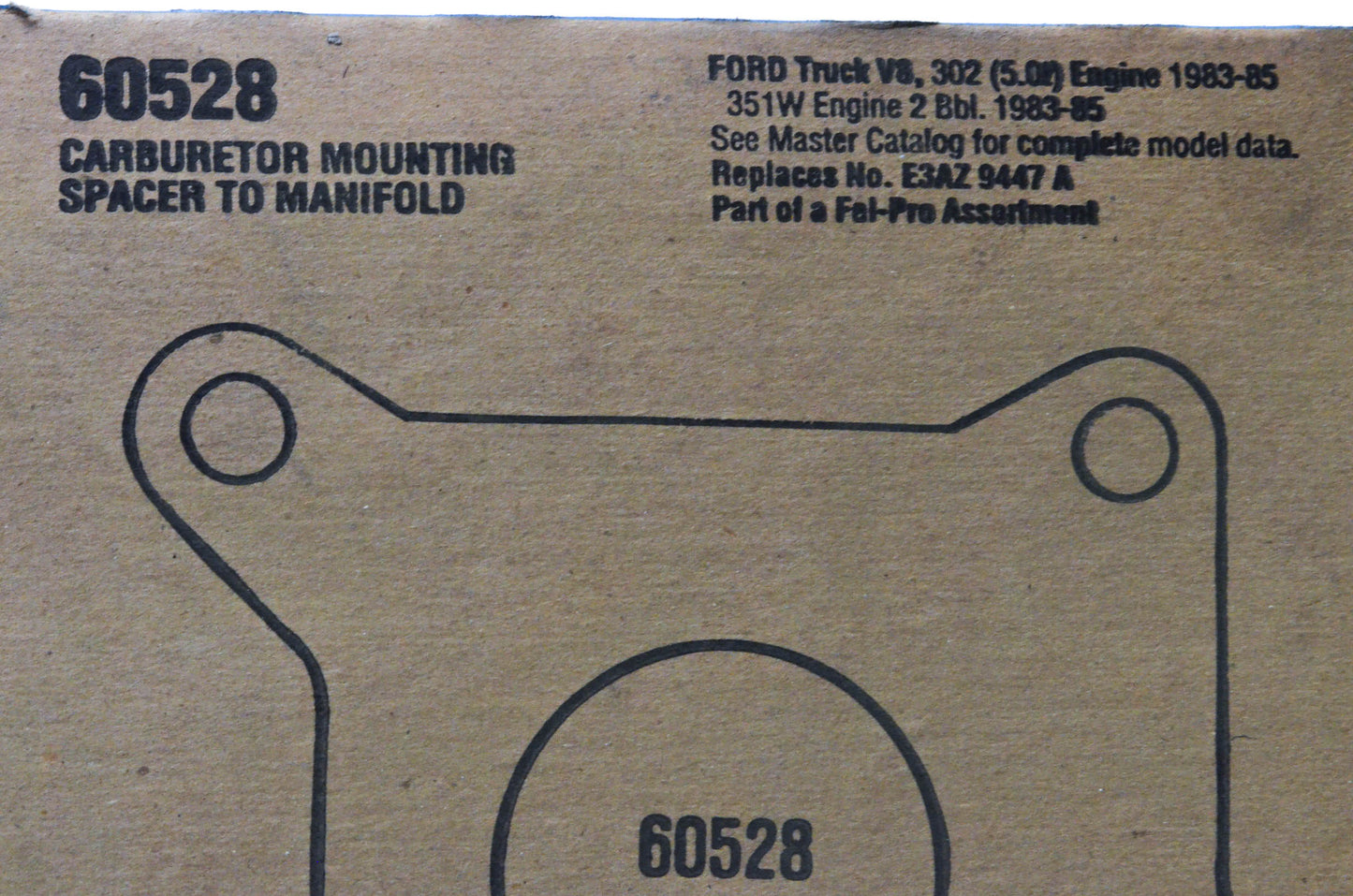Fel-Pro 60528, E3AZ 9447 A Carburetor Mounting Gasket NOS