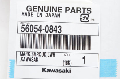 New OEM Kawasaki 56054-0843 Shroud Mark NOS