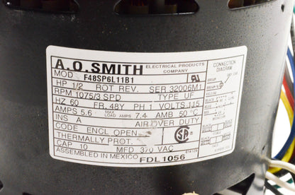 A.O. Smith F48SP6L11B1 Electric Motor NOS