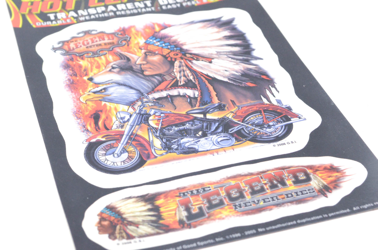 Hot Leathers D2293 "Legend Never Dies" Decal NOS