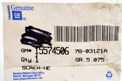 GM 15574506, 78-03121A Hex Head Screw NOS