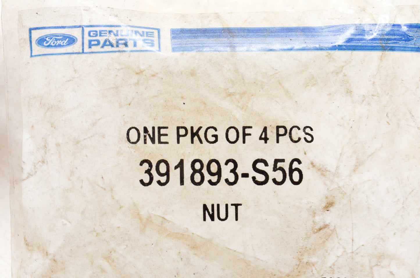 New OEM Ford 391893-S56 Plate Mount Nuts Qty 4 NOS