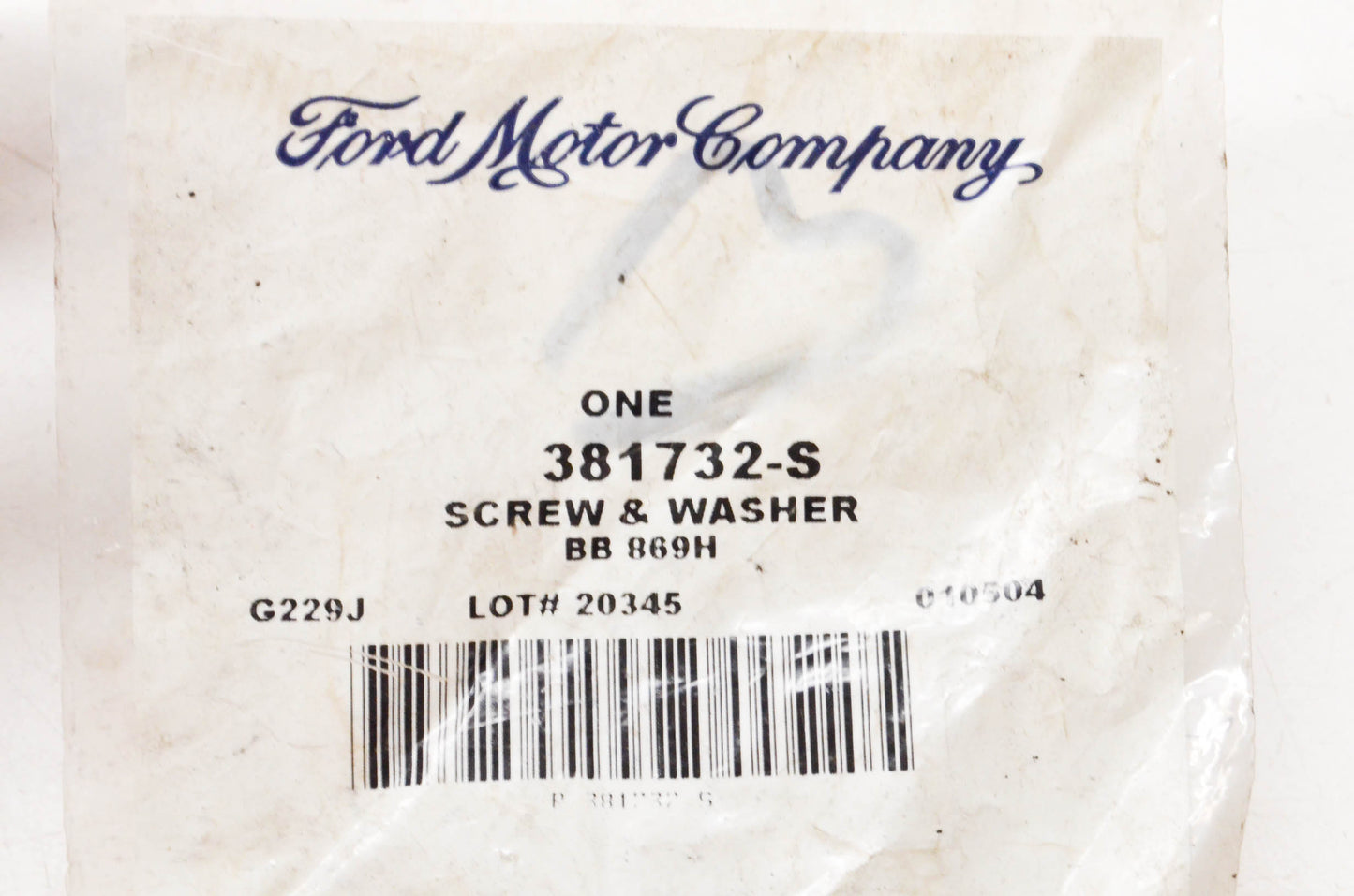 New OEM Ford 381732-S Screw & Washer NOS