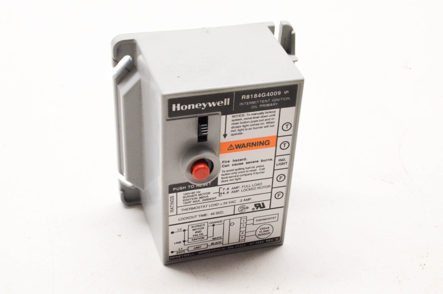 Honeywell R8184 G 4009 Oil Burner Control NOS