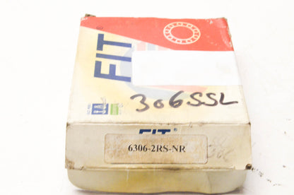 FIT Bearings 6306-2RS-NR, 306SSL Sealed Ball Bearing NOS