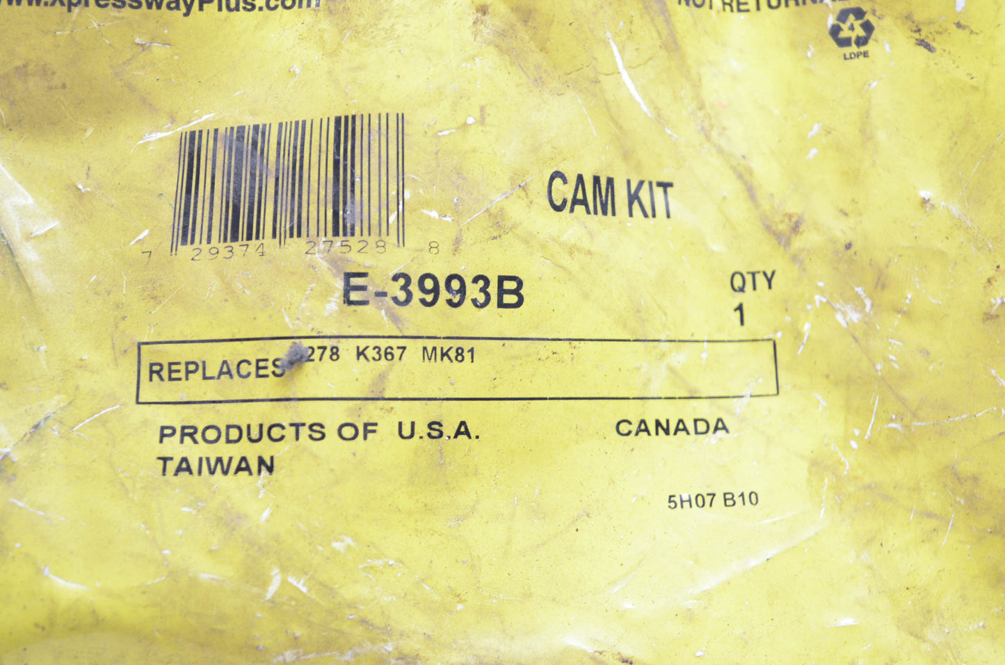 Euclid E-3993B Cam Shaft Repair Kit NOS