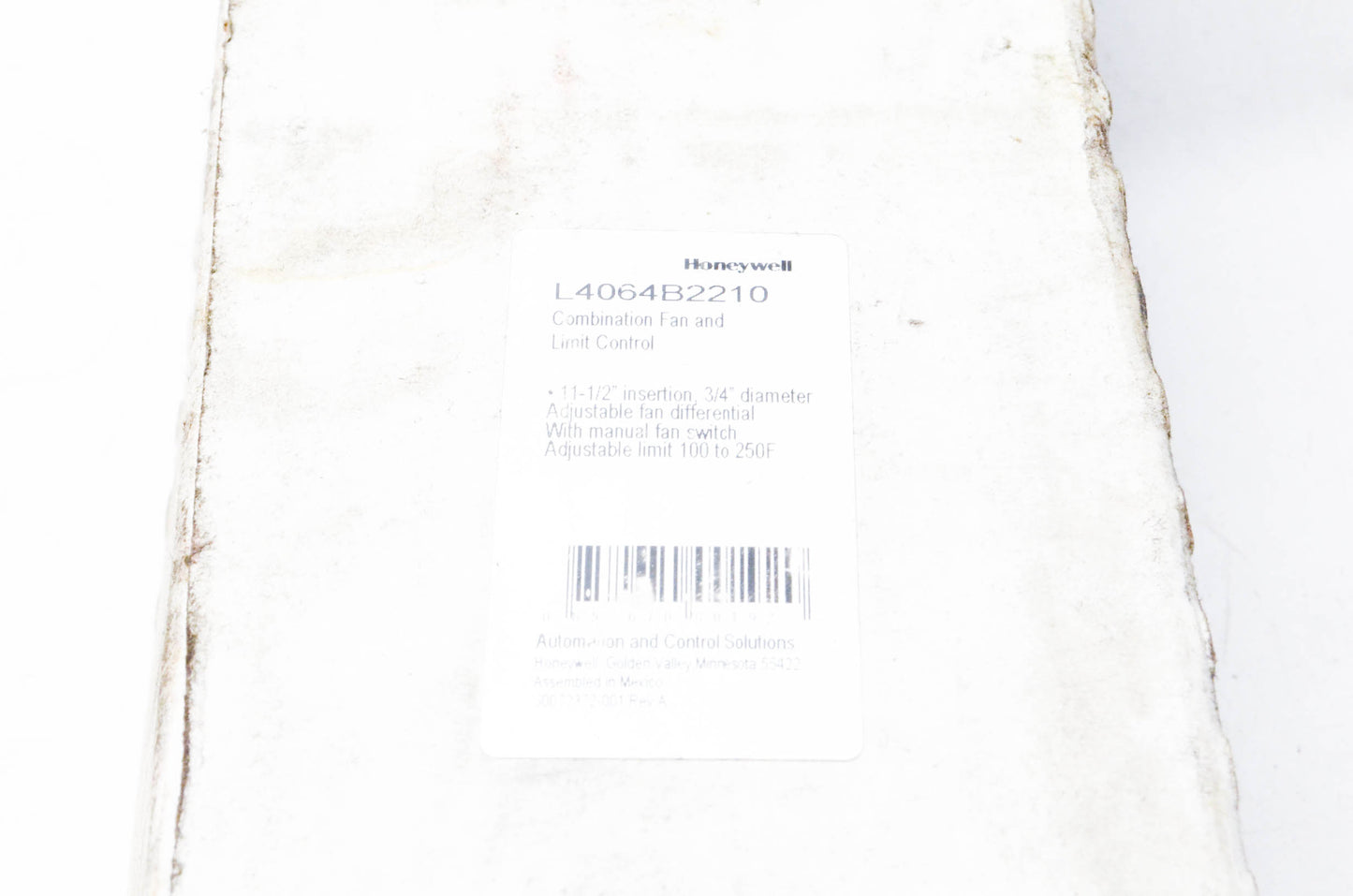 Honeywell L4064B2210 Fan Switch Kit NOS
