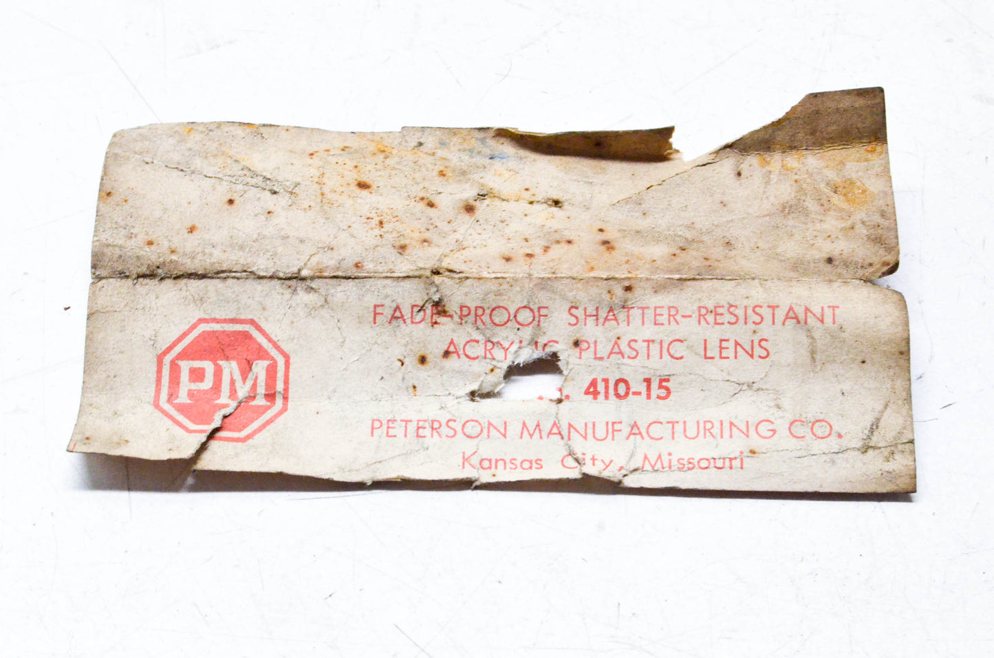 Peterson Manufacturing 410-15 Red Tail Light Lens NOS