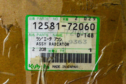 Kubota 12581-72060 Radiator Assembly