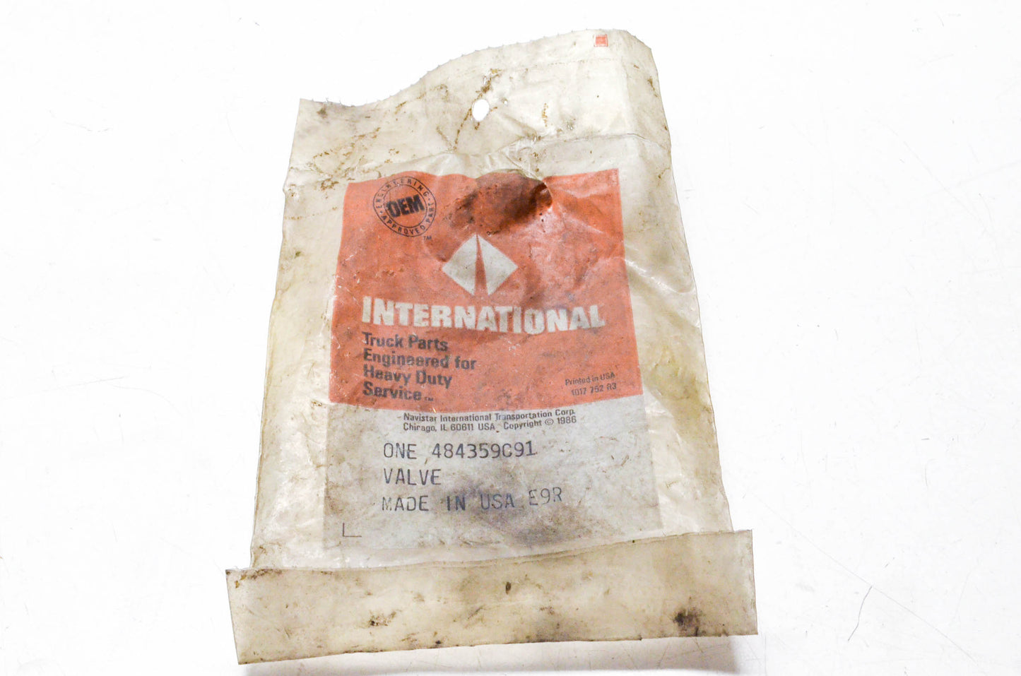International 484359C91 Wiper Air Valve NOS