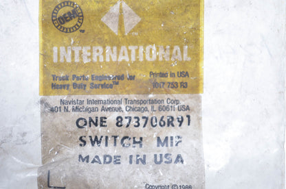 International 873706R91 Brake Light Switch NOS