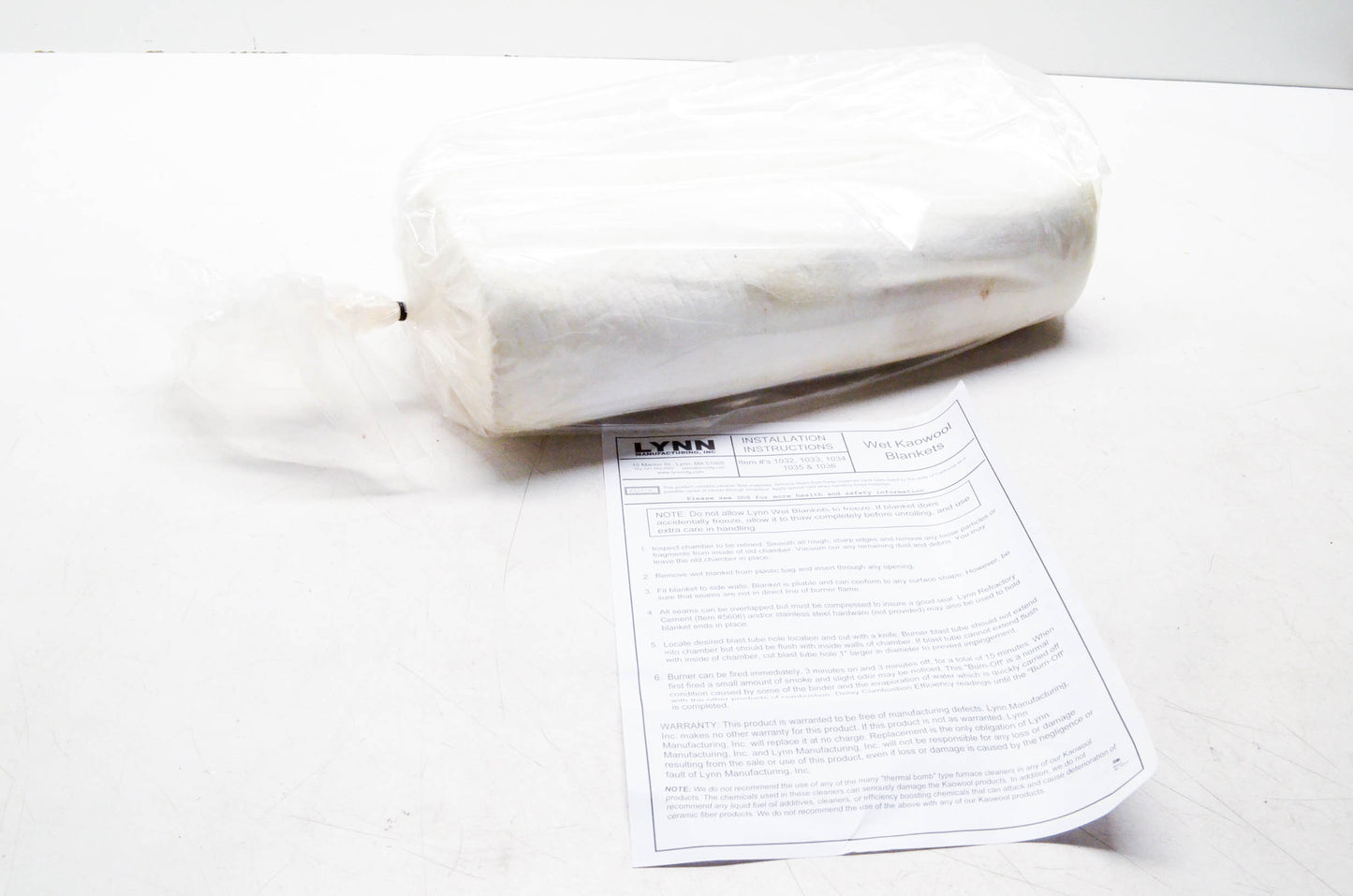 Lynn 1034 Wet Blanket High Temperature Insulation Kit NOS