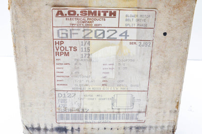 A.O. Smith GF2024 Drive Belt Blower Motor NOS