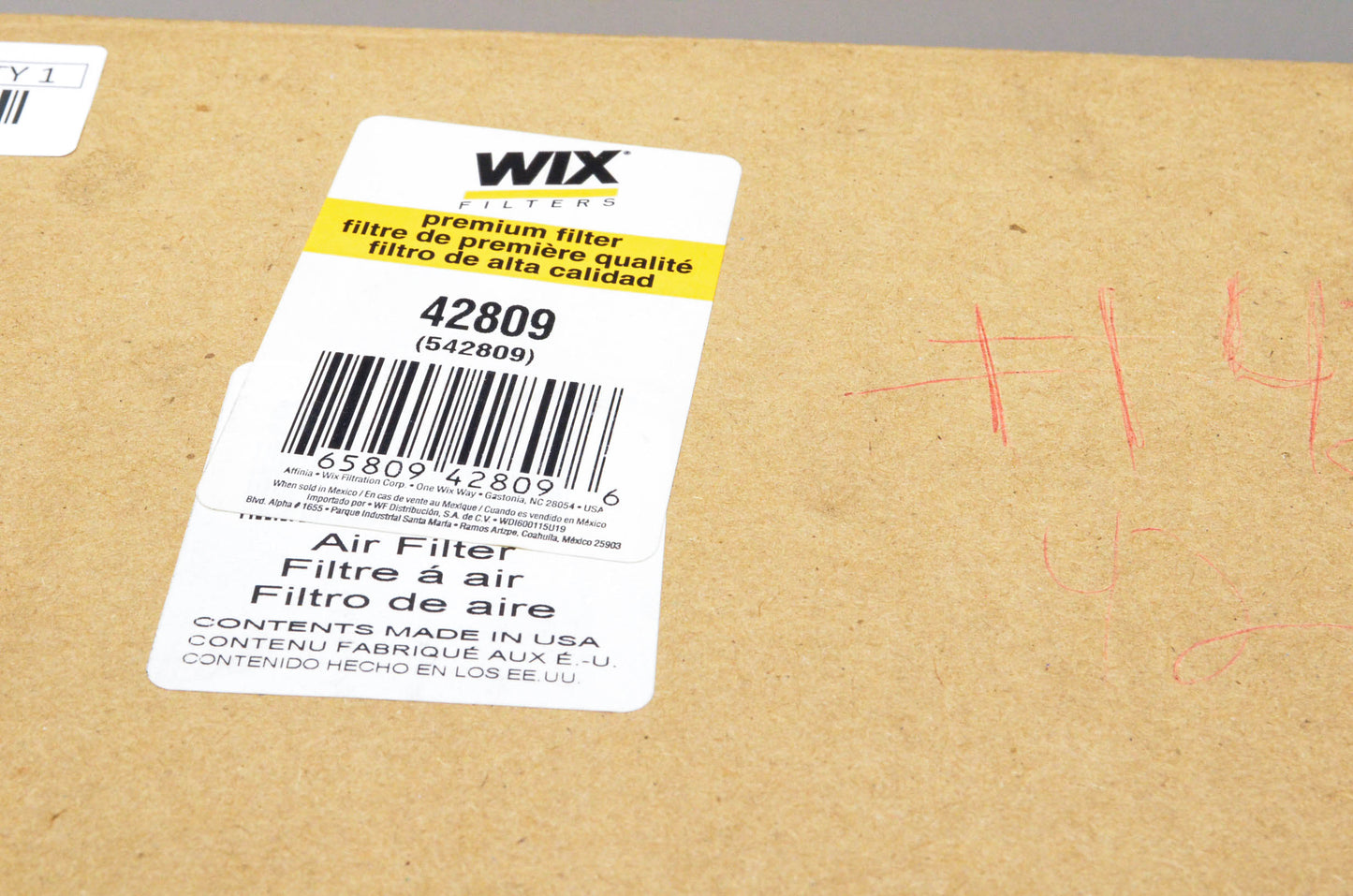 Wix Filters 42809, 542809 Air Filter NOS