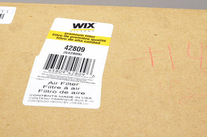Wix Filters 42809, 542809 Air Filter NOS